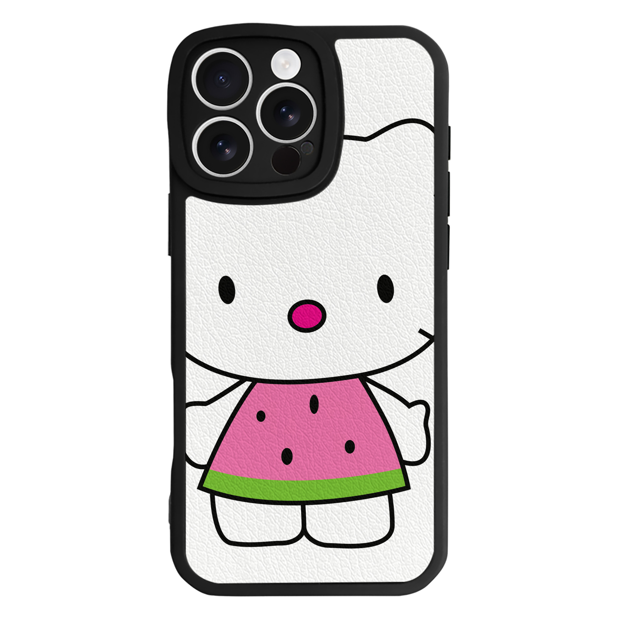 （画像用） Hello Kitty ハローキティ 【iPhone 16シリーズ対応】シリコンスマホケース（レザー調） 材質：シリコン